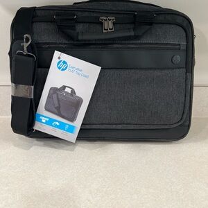 HP Executive 15.6" Top Load Computer Briefcase With USB Charging Port. Black